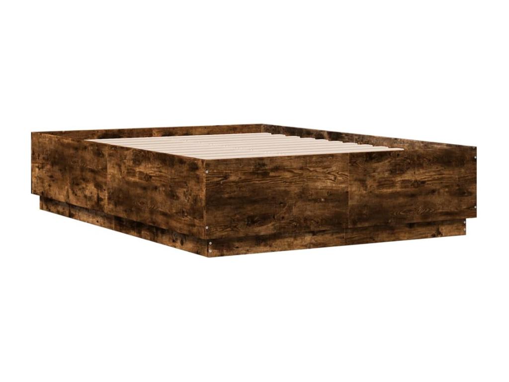 Struttura letto in legno ingegnerizzato marrone, 140 x 190 cm