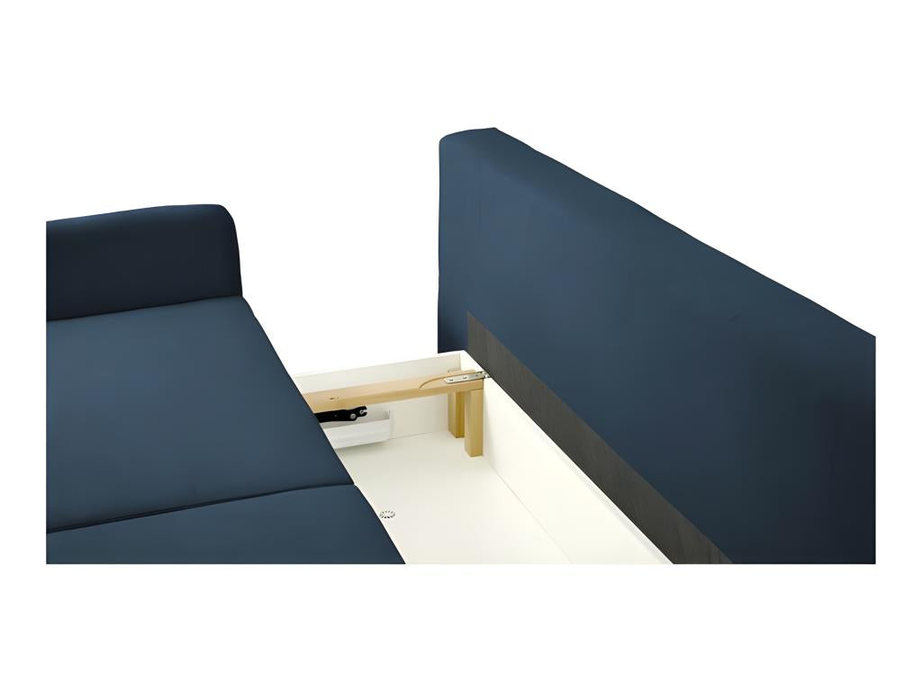 Divano letto in tessuto blu, 210 x 99 cm