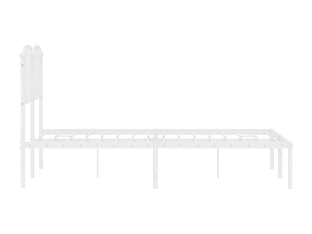 Struttura letto in metallo bianco, 120 x 190 cm