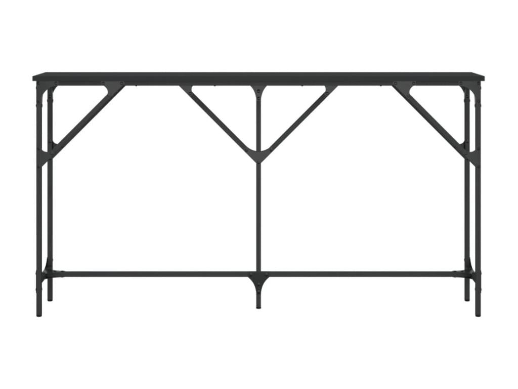 Tavolo in legno ingegnerizzato nero, 140 x 23 x 75 cm