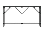 Tavolo in legno ingegnerizzato nero, 140 x 23 x 75 cm