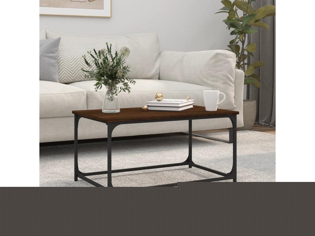Tavolino da caffè in legno ingegnerizzato marrone, 80 x 50 x 40 cm