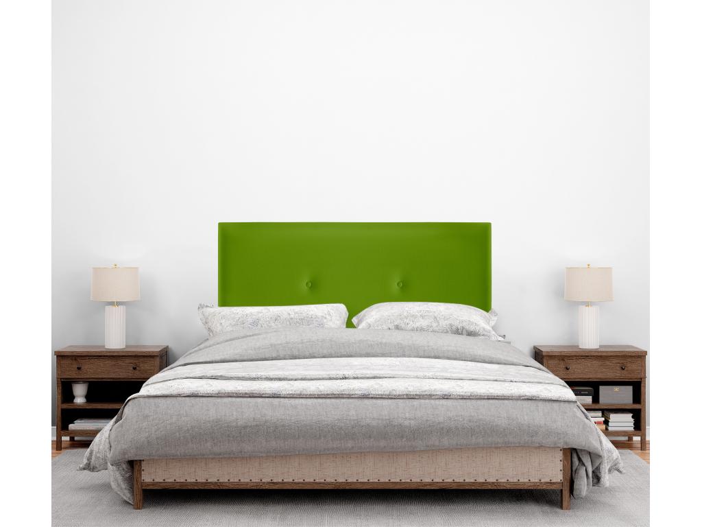 Letto in pelle verde, 105 x 105 cm