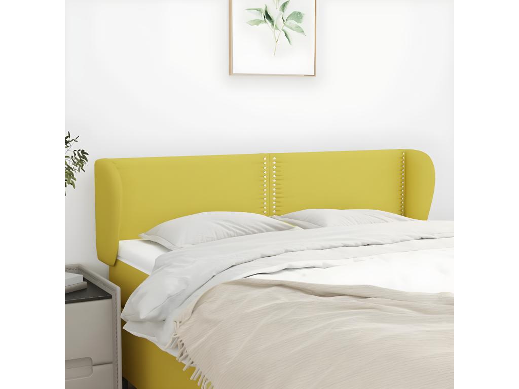 Letto in tessuto verde, 147 x 23 x 78 cm