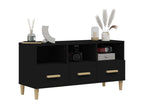 Mobile TV in legno ingegnerizzato nero, 102 x 36 x 50 cm