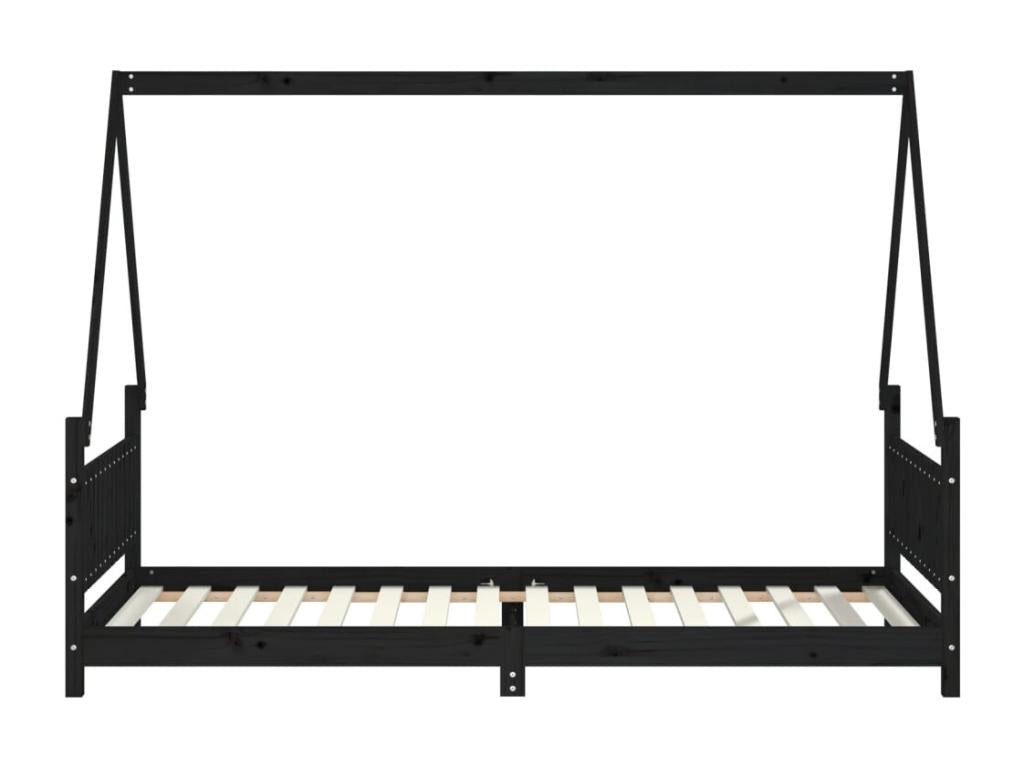 Struttura letto in legno di pino nero, 90 x 200 cm