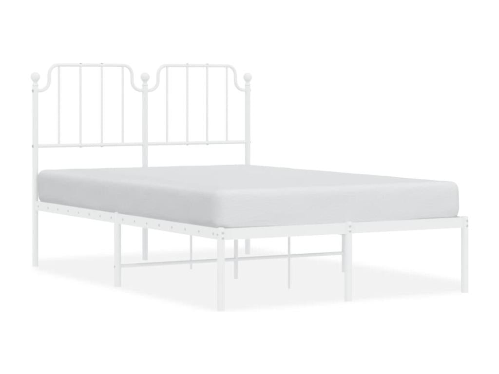 Struttura letto in metallo bianco, 120 x 190 cm
