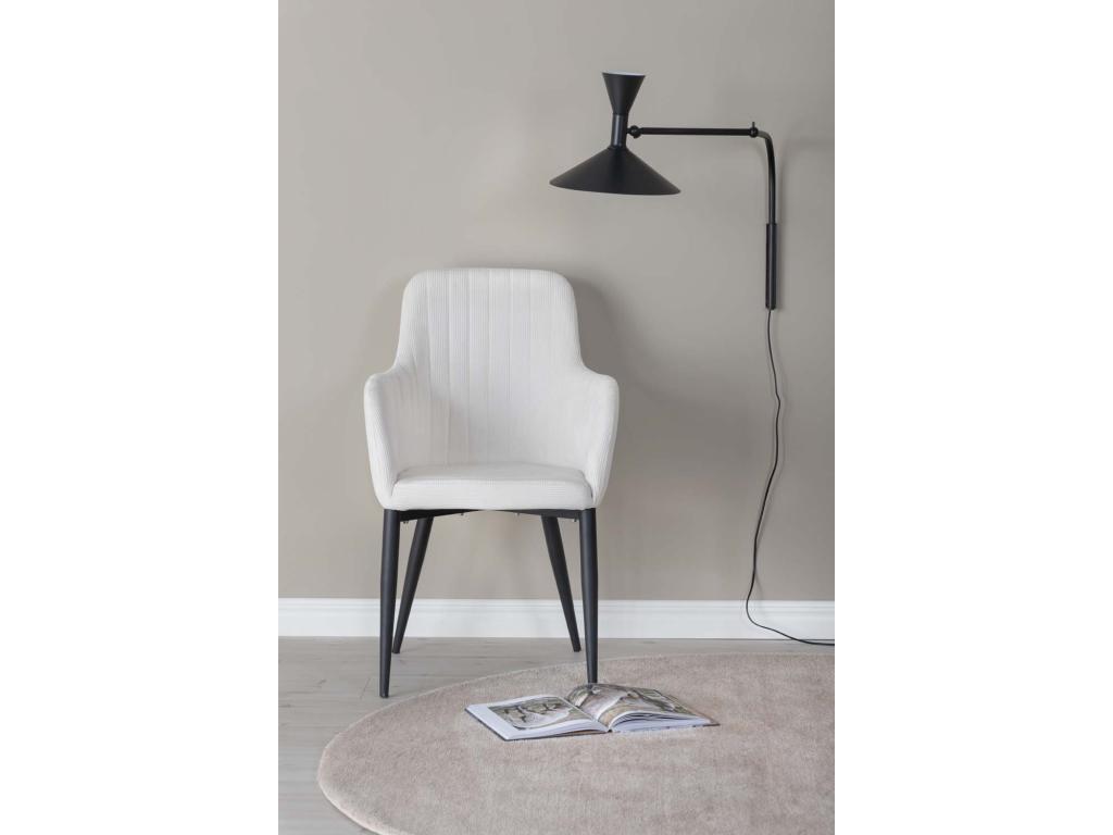 sedia in velluto bianco