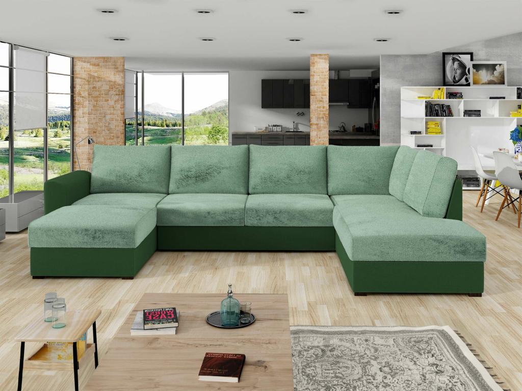 Divano blu, 305 x 188 cm