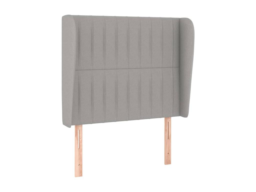 Letto in tessuto grigio, 93 x 23 x 118 cm