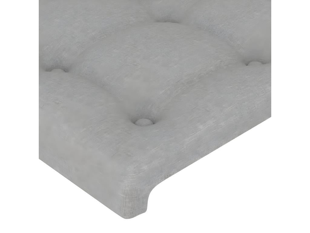 Letto in tessuto grigio, 147 x 23 x 78 cm