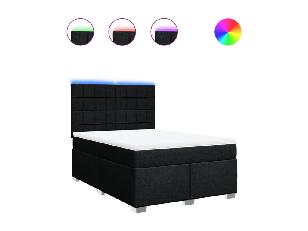 Materasso in tessuto nero, 140 x 200 cm