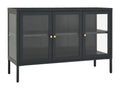 Credenza in vetro antracite, 105 x 35 x 70 cm