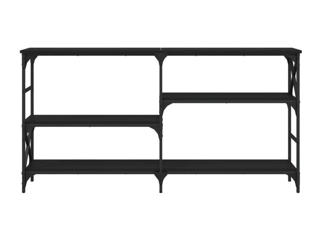 Tavolo in legno ingegnerizzato nero, 150 x 29 x 76,5 cm