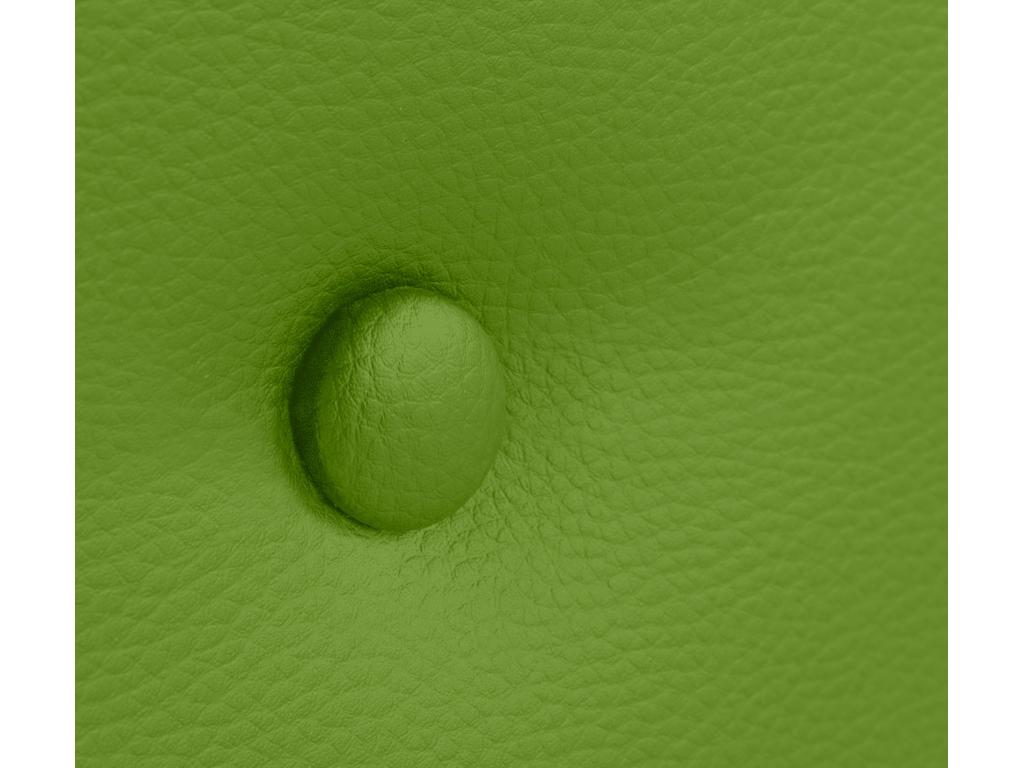 Letto in pelle verde, 105 x 105 cm