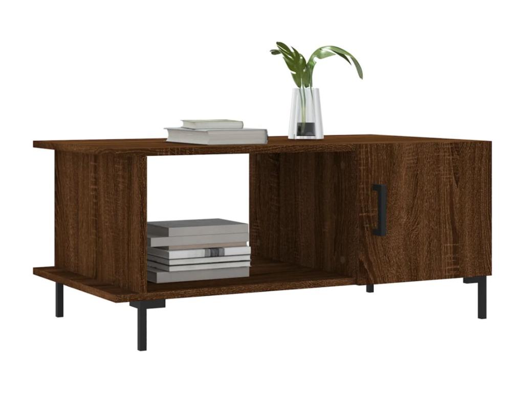 Tavolino da caffè in legno ingegnerizzato marrone, 90 x 50 x 40 cm