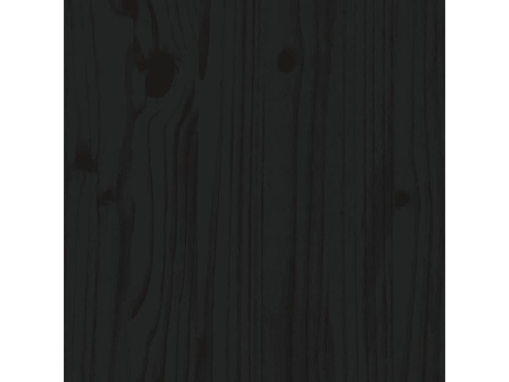 Letto in legno massello nero, 106 x 4 x 100 cm