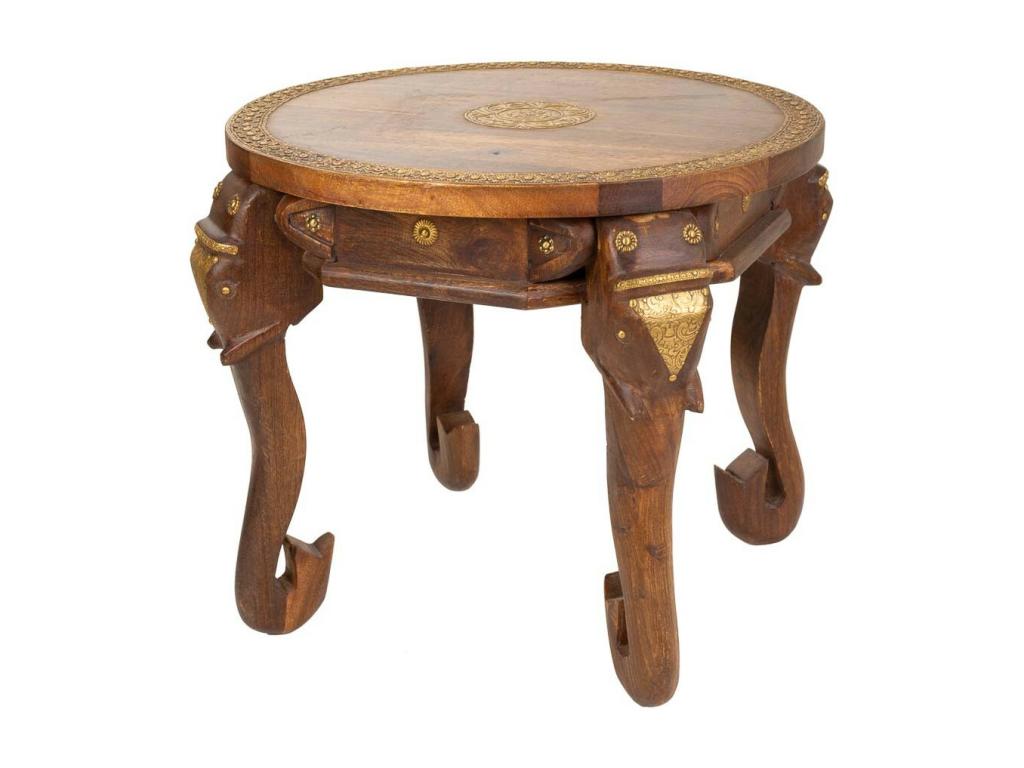 Tavolino da caffè in metallo marrone, 52 x 52 x 40 cm