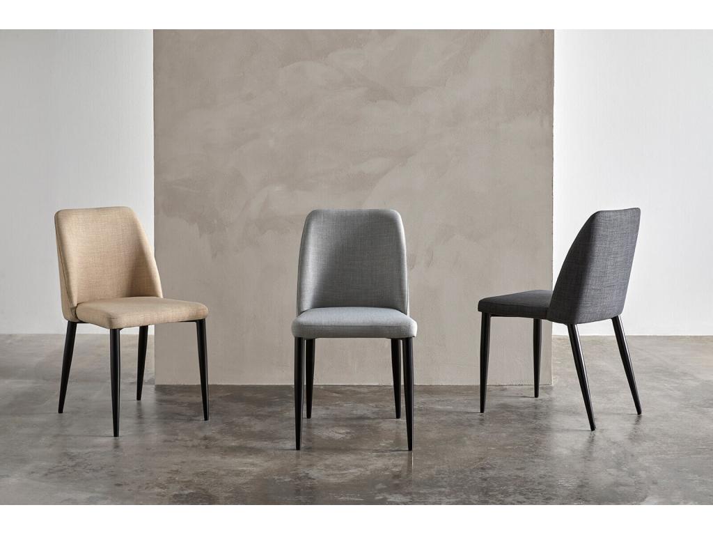 Sedia in tessuto nero - dlz1766459641313