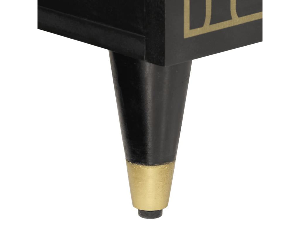 Armadio in legno massello nero, 60 x 33 x 75 cm