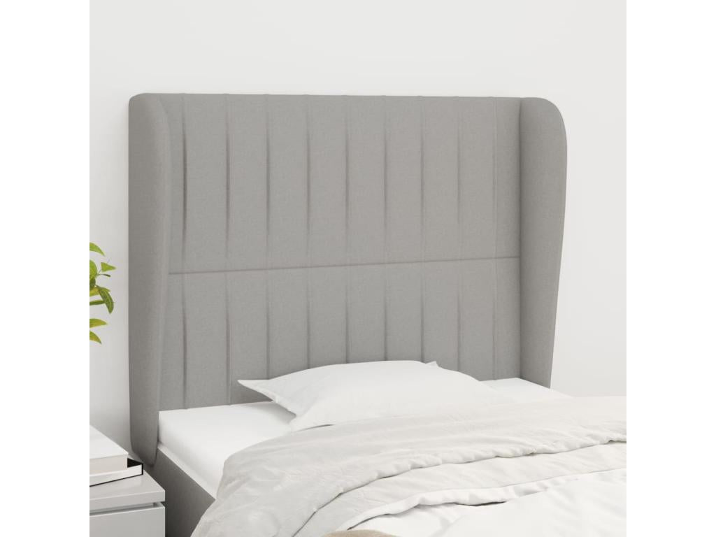 Letto in tessuto grigio, 93 x 23 x 118 cm