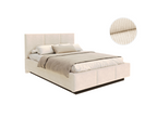 Letto in velluto beige, 160 x 200 cm