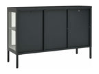 Credenza in vetro antracite, 105 x 35 x 70 cm
