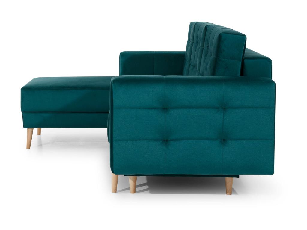 Divano letto in tessuto grigio