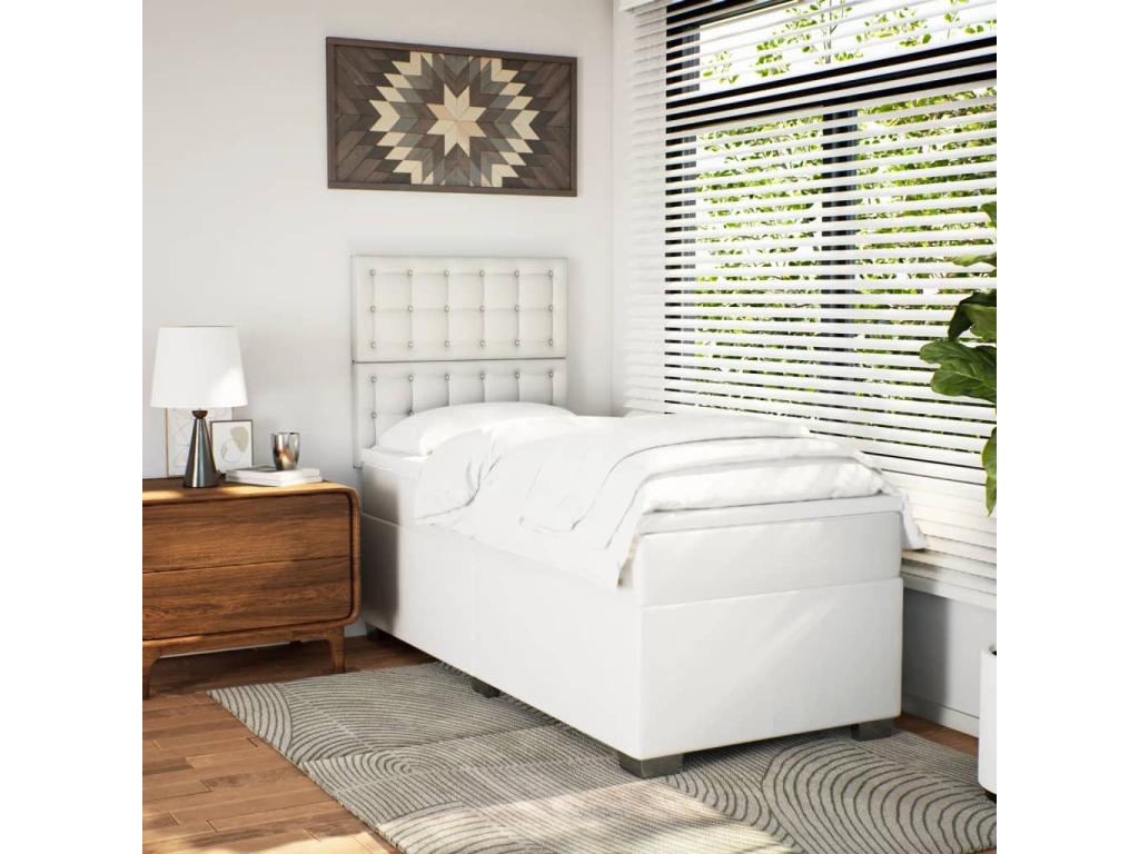 Materasso in similpelle bianca, 80 x 200 cm