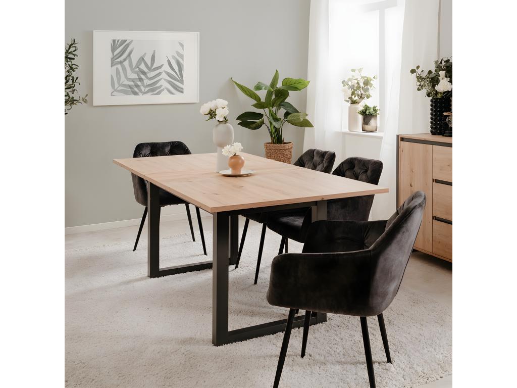 Tavolo da pranzo in legno di quercia naturale