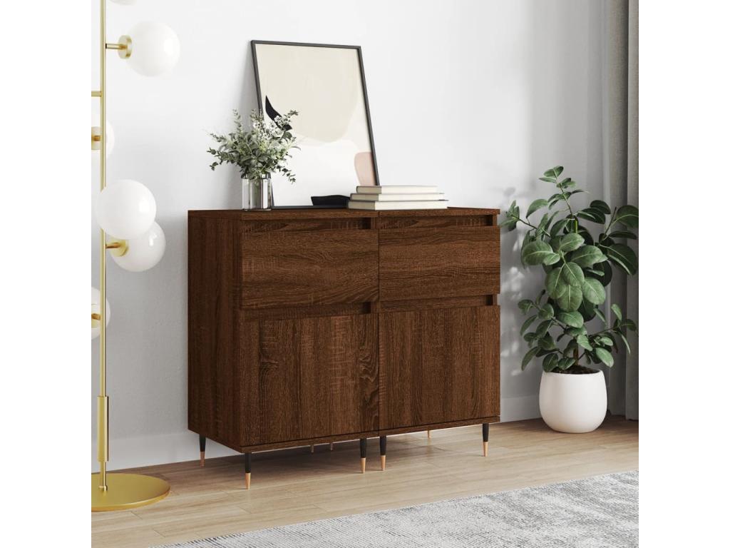 Credenza in legno ingegnerizzato marrone, 40 x 35 x 70 cm