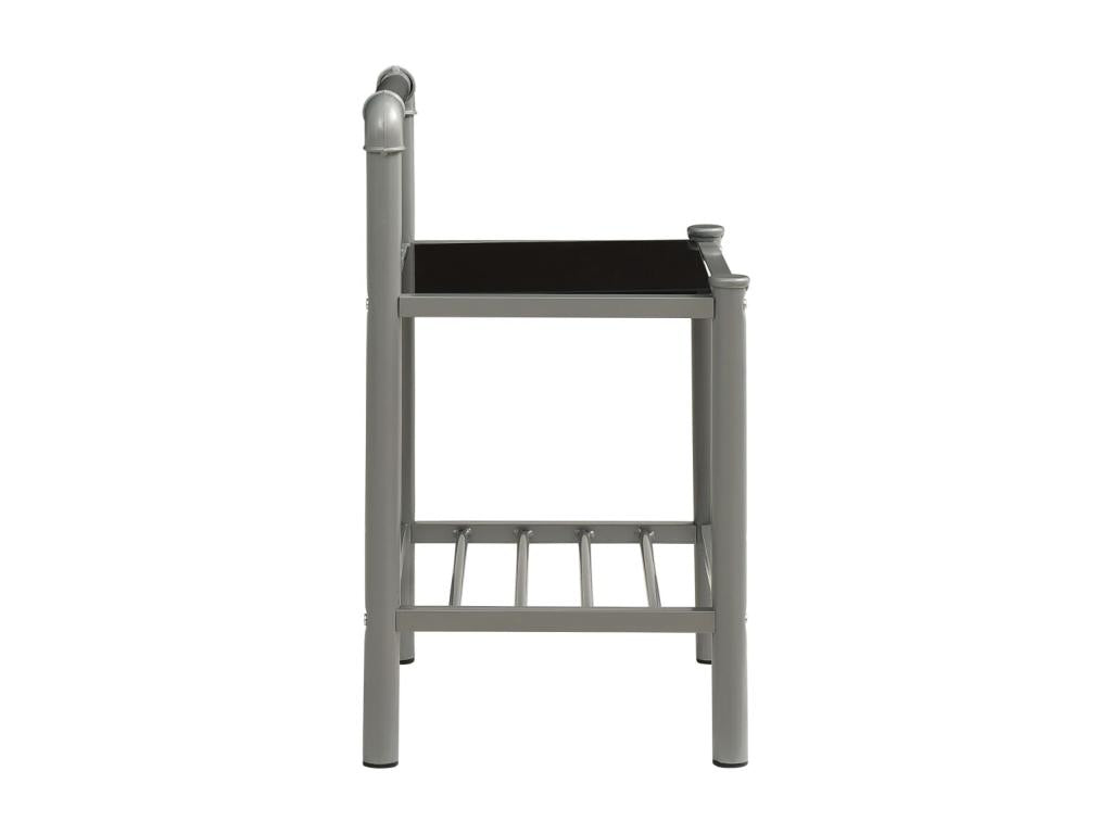 Tavolo in metallo nero, 45 x 34,5 x 62,5 cm