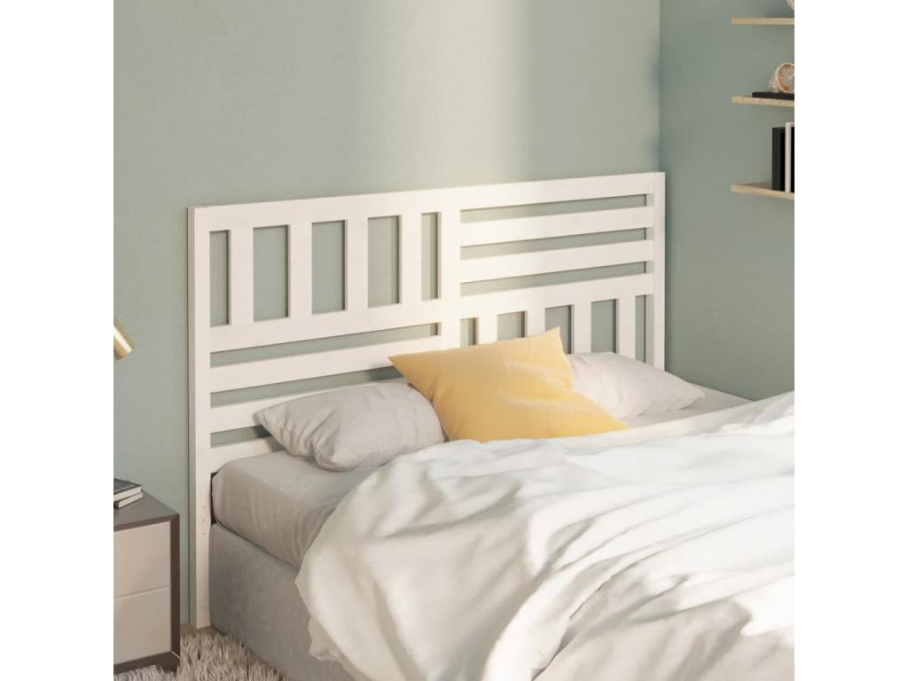 Letto in legno massello bianco, 141 x 4 x 100 cm