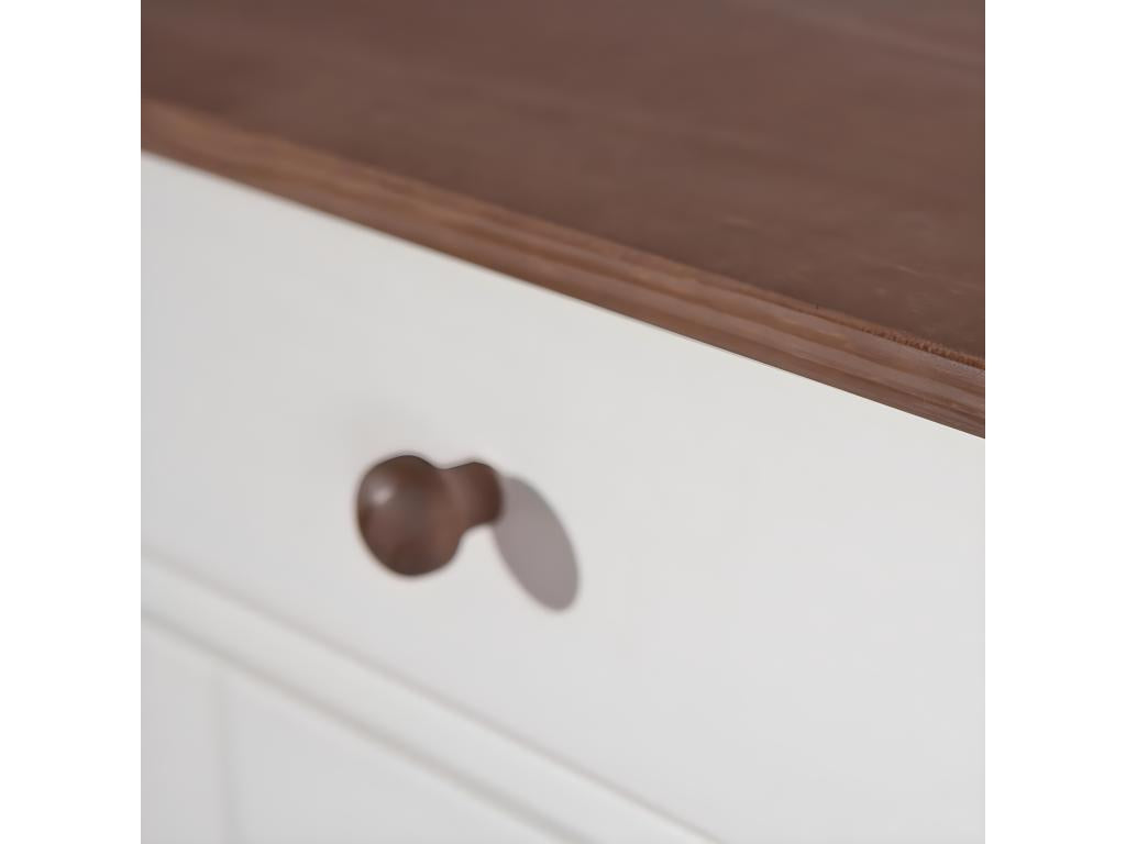 Credenza in legno massello bianco