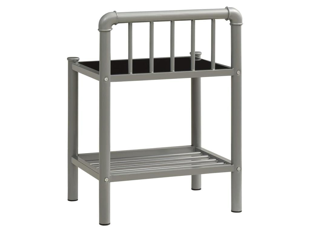 Tavolo in metallo nero, 45 x 34,5 x 62,5 cm