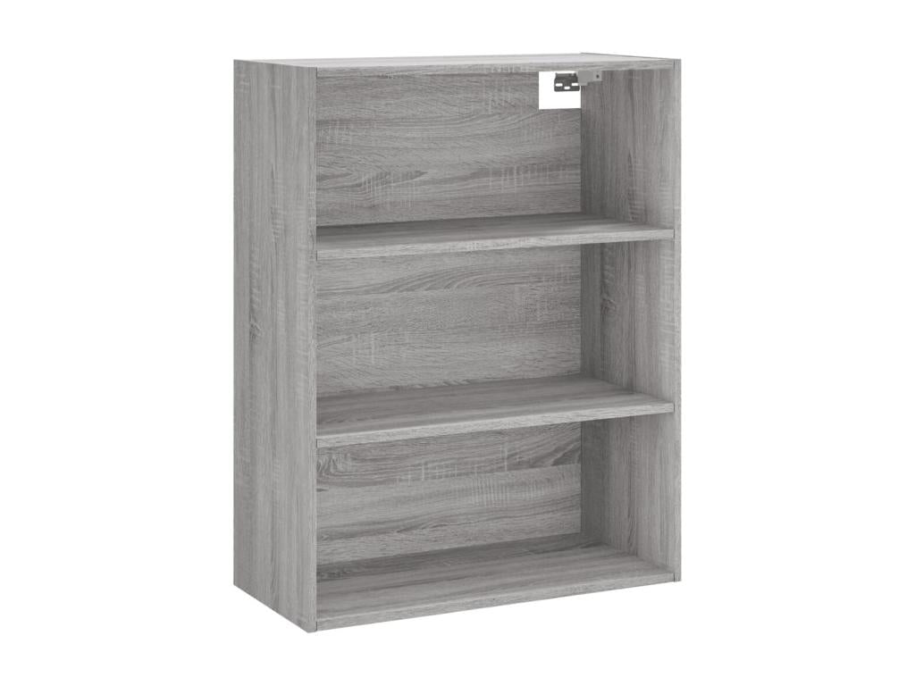 Credenza in legno ingegnerizzato grigio, 69,5 x 34 x 180 cm - dlz1766459666978