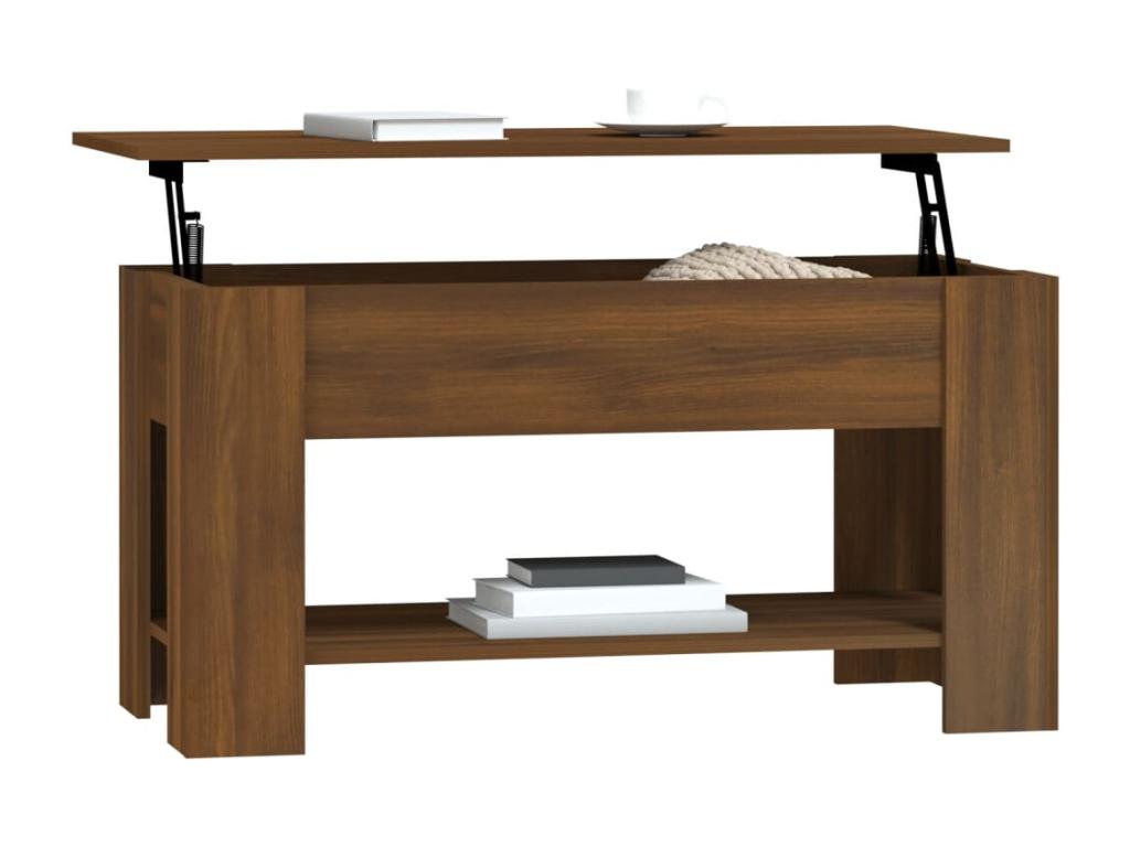 Tavolino da caffè in legno ingegnerizzato marrone, 101 x 49 x 52 cm