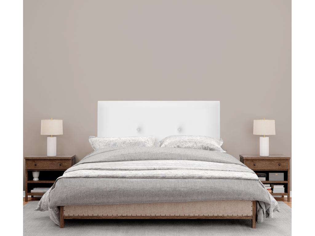 Letto in pelle bianca, 110 x 105 cm