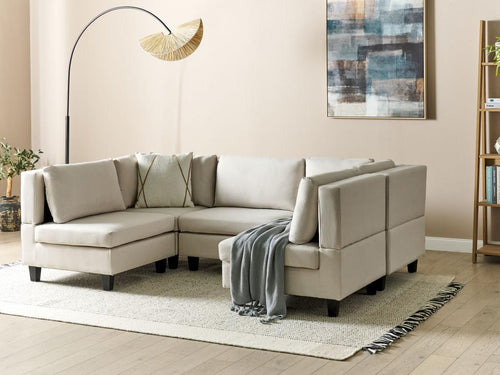 Divano in tessuto beige - dlz1766459573879