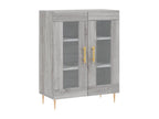 Credenza in legno ingegnerizzato grigio, 69,5 x 34 x 180 cm