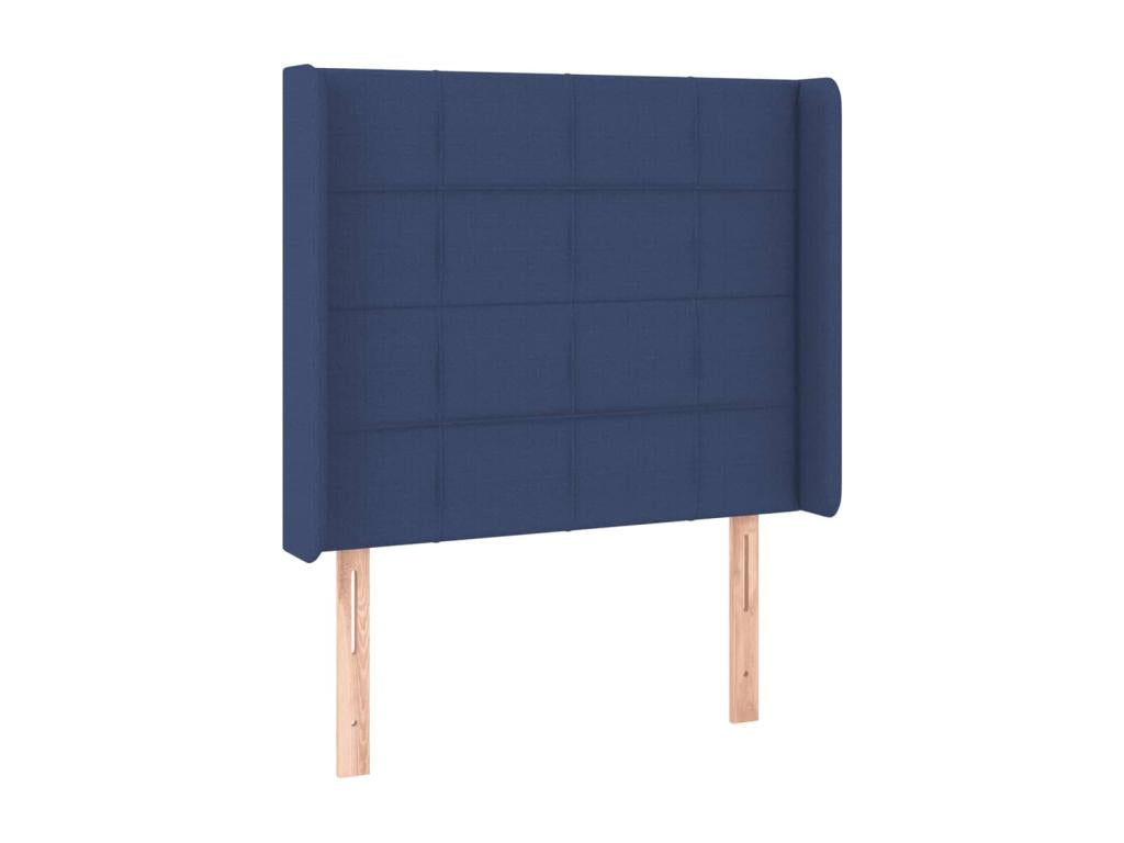 Letto in tessuto blu, 83 x 16 x 118 cm