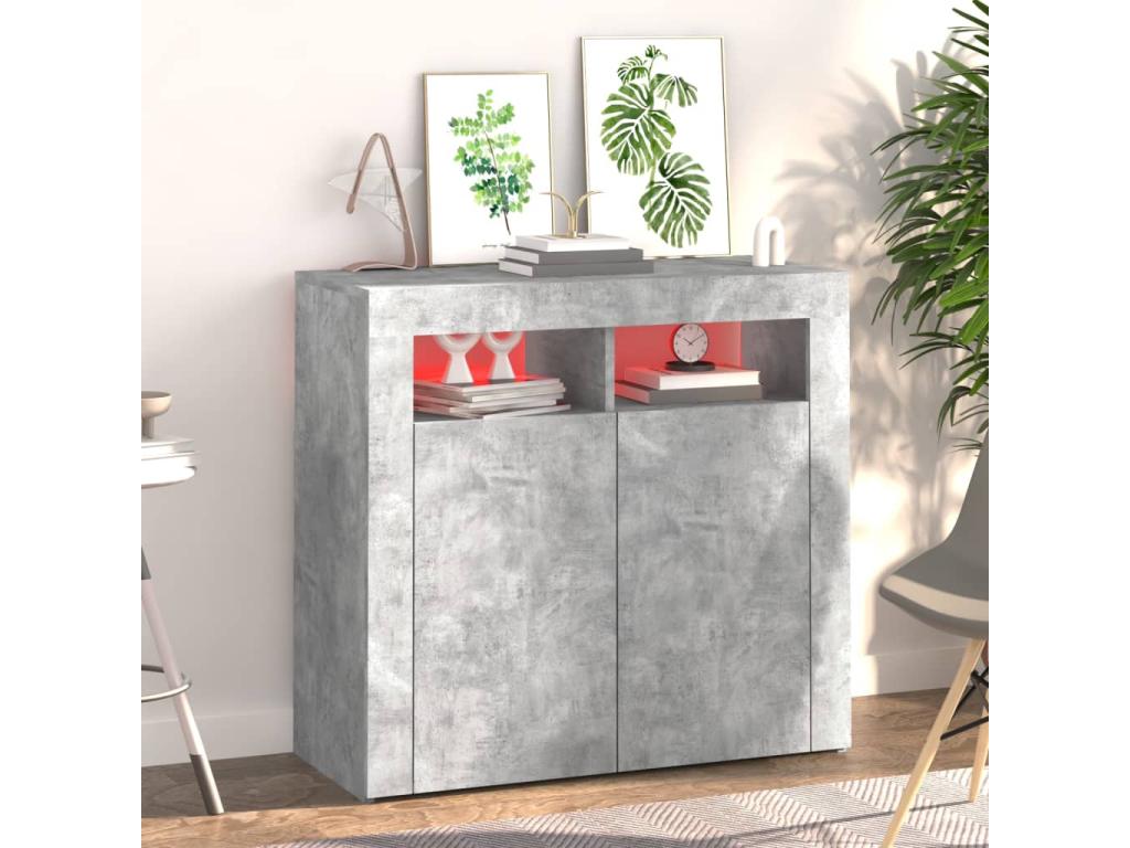 Credenza grigia, 80 x 35 x 75 cm