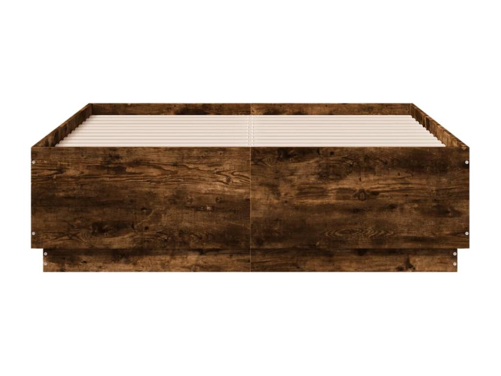 Struttura letto in legno ingegnerizzato marrone, 140 x 190 cm