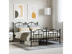 Struttura letto in metallo nero, 140 x 190 cm