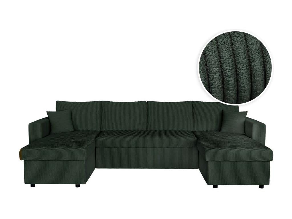 Divano letto in velluto verde - dlz1766459557119