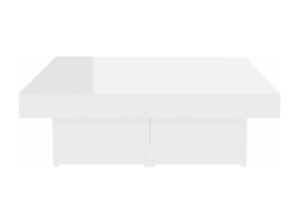 Tavolino da caffè bianco, 90 x 90 x 28 cm